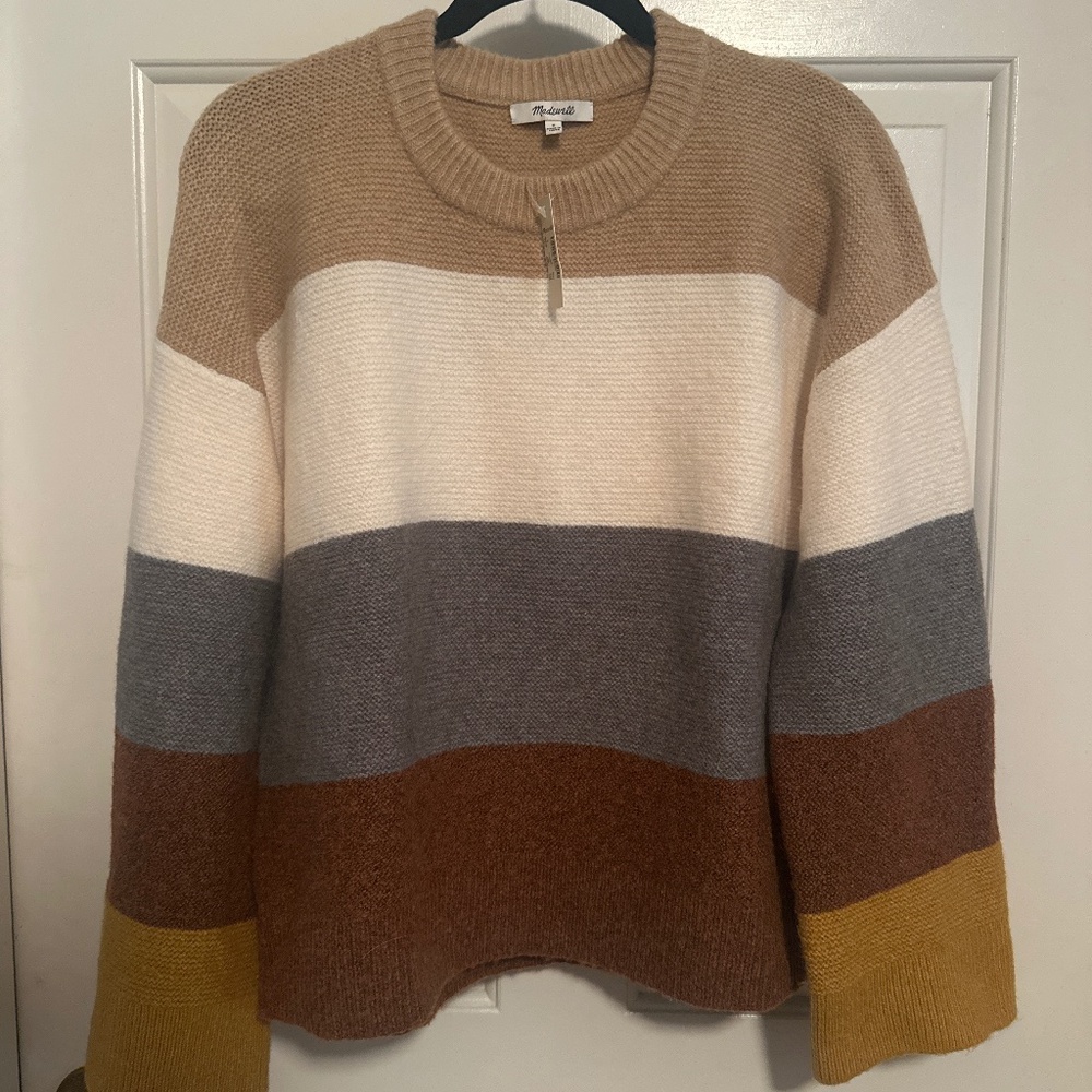 Madewell Wide-Striped, Wide Sleeve Sweater